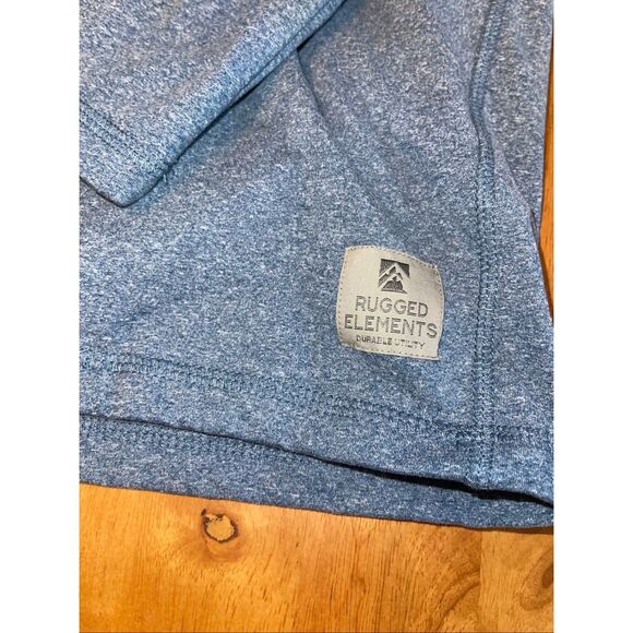 Rugged Elements Men's Long Sleeve Crew Neck Tee, Blue, Size- M - Picture 2 of 5